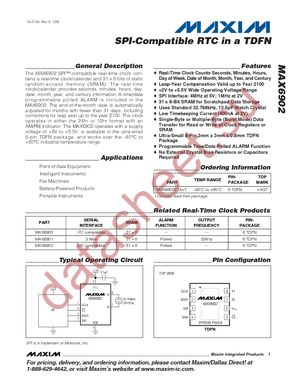 MAX6902ETA+T datasheet  